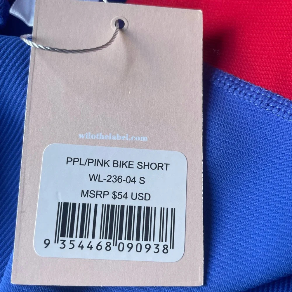 Wilo Bike Shorts NWT size Small in Blue and Red - Picture 4 of 10